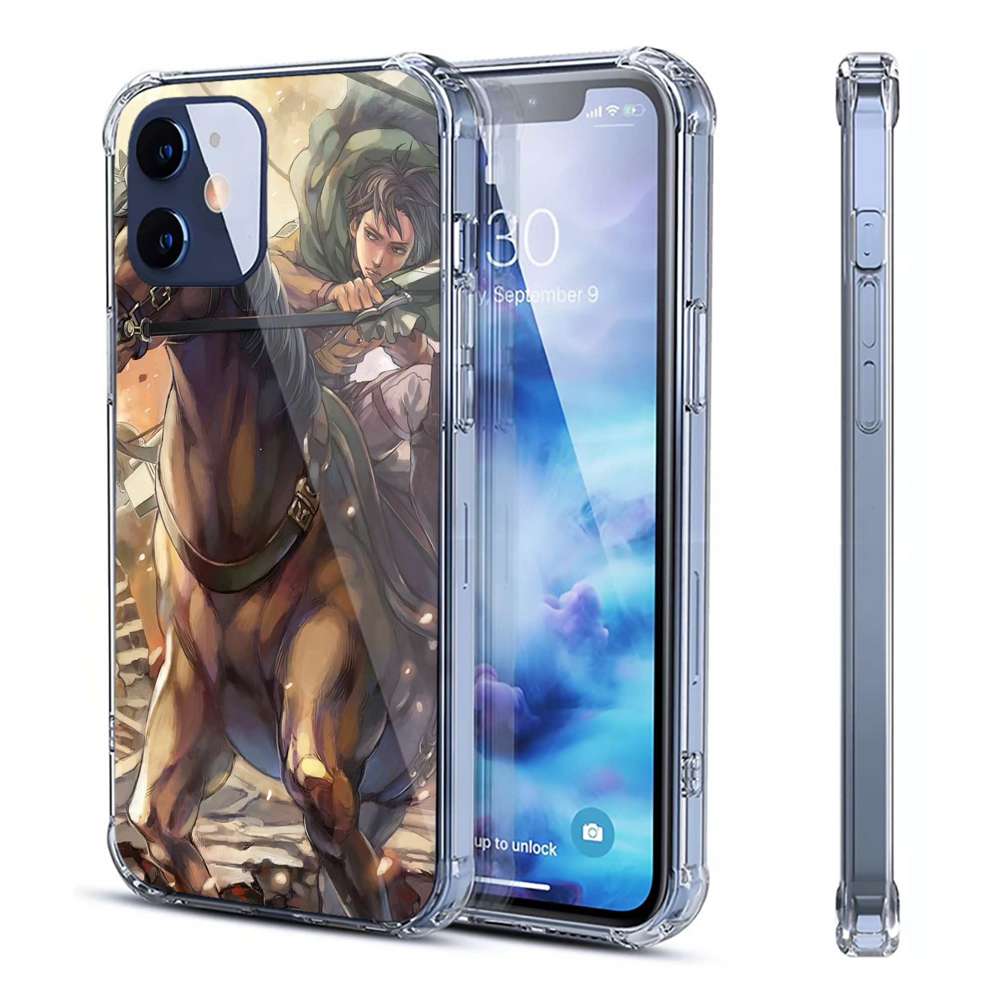 （画像用） 進撃の巨人 Attack on Titan 【iPhone 12シリーズ対応】透明スマホケース（クリアソフトケース）